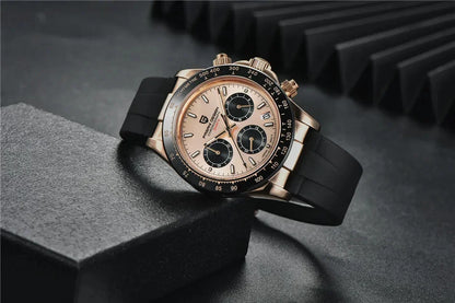 Nuovo originale PAGANI DESIGN PD-1664 orologio da uomo di lusso, movimento al quarzo giapponese VK63, zaffiro, impermeabile, cronografo, oro