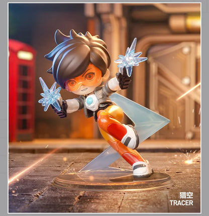 POP MART Overwatch Play of The Game Series Blind Box Mystery Box Toys Kawaii Ornaments Figurines Home Decor Desktop Model Dolls