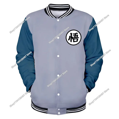 Dragon Ball Goku Kanji Symbol Men Zipper Hoodie Cartoon Japan Anime Women Sweatshirt 2025 New Fashion Children Jackets Coat