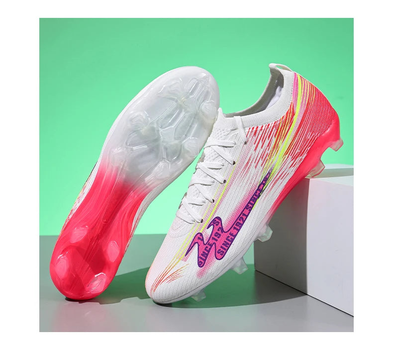Chaussures de football pour adolescents, adultes, hommes et femmes, crampons universels TF FG tout terrain, chaussures de football avec clous de sol