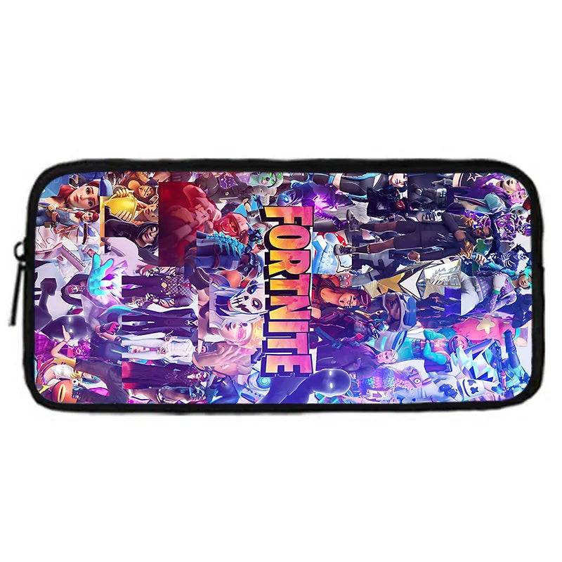 Mochila escolar infantil con bolso de hombro y estuches para lápices, bolsas escolares con diseño de juego popular F-FortniteS para niños y niñas, el mejor regalo