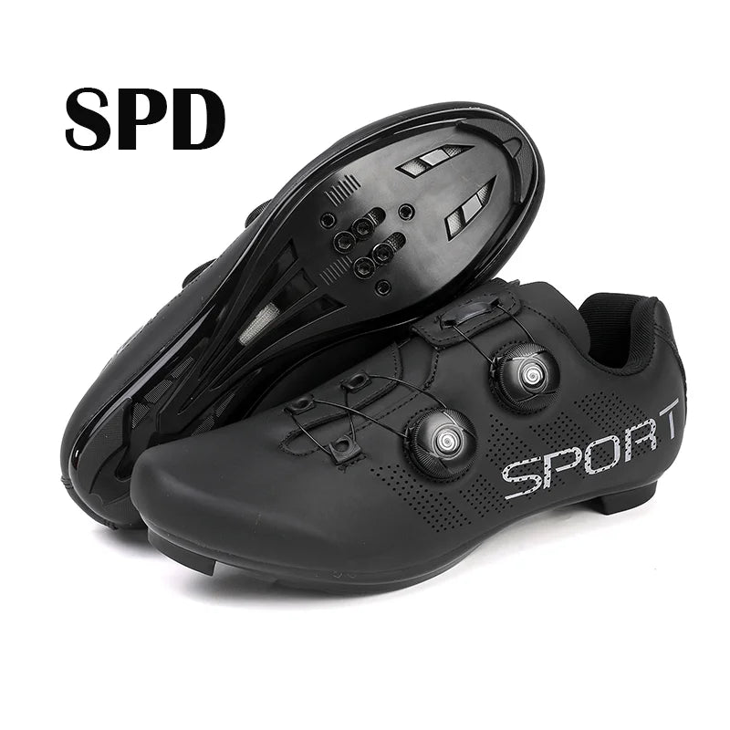 Zapatillas de ciclismo ultraligeras, transpirables y ligeras, con suelas rígidas compatibles con SPD para entrenamiento y competición en bicicleta de carretera y montaña