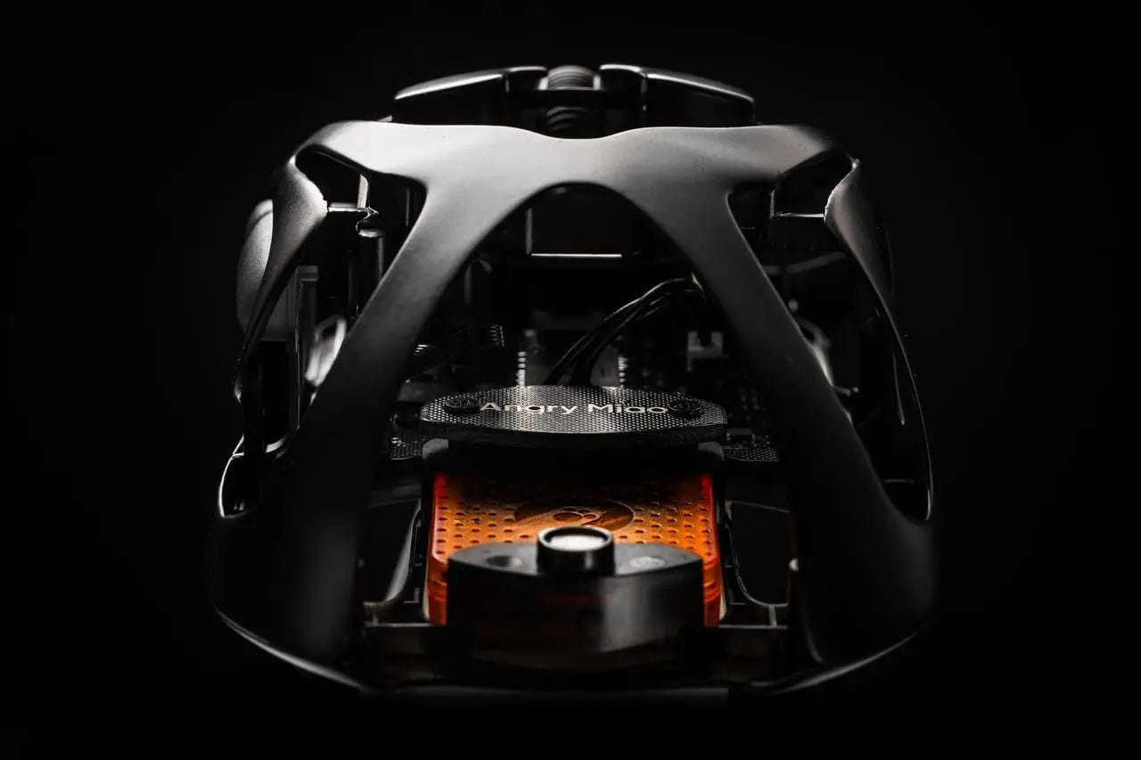 Angry Miao Infinity Gaming Wireless Mouse Metal Ultralight Hollow Hot-Swappable PAW3950 Dual 8K Wired Tri-Mode