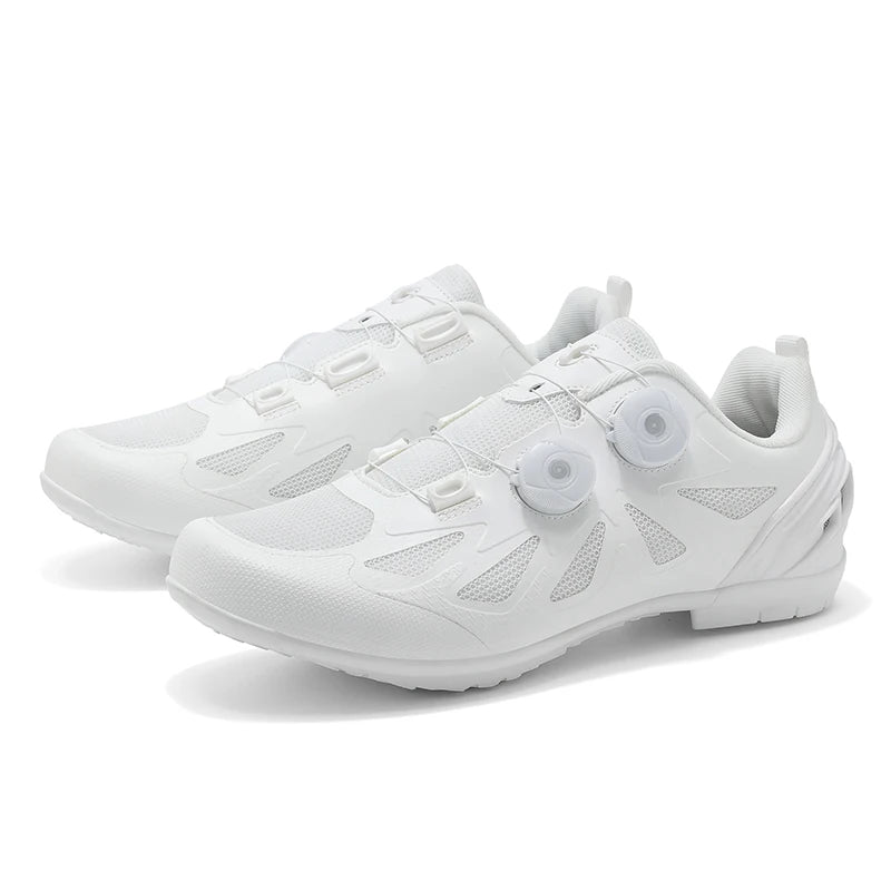 Zapatillas de ciclismo de montaña para hombre sin cierre, sin calas, para bicicleta de carretera RB Speed; zapatillas de ciclismo sin calas, tipo sneaker, para pedales planos MTB, mujer