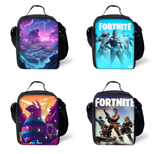 Bolsa térmica infantil aislada Hot Game FortniteS de gran capacidad para niño y niña, estudiante, picnic al aire libre, lonchera reutilizable con enfriador térmico