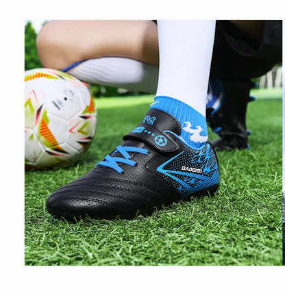 Nouveaux enfants bottes de Football sport société terrain garçon chaussures de Football Futsal rapide intérieur Sneaker Original cheville crampons botte de Football