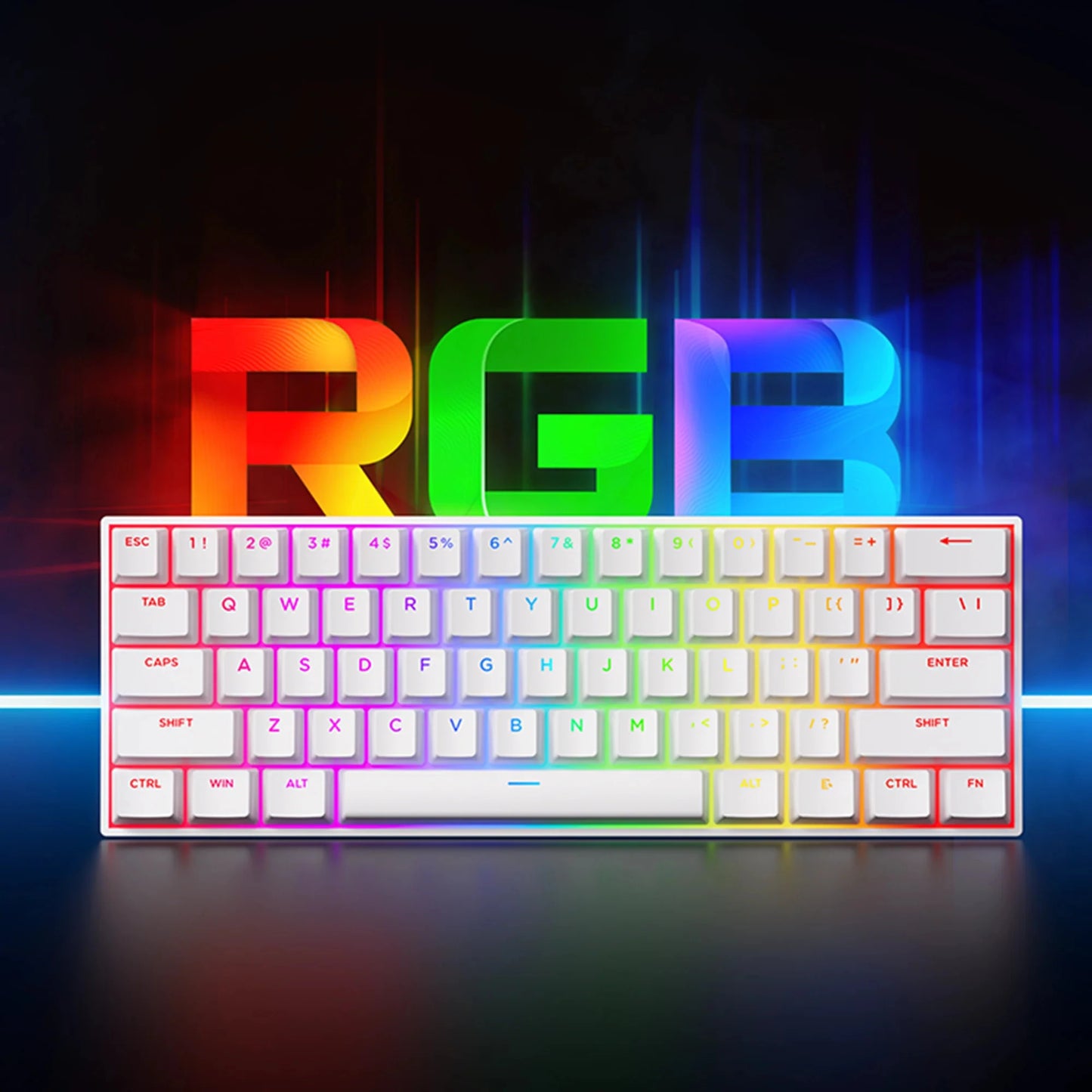 Tastiera gaming MCHOSE ACE 68 con switch magnetici Hall Effect, Rapid Trigger, RGB programmabile, 8K Hz, DKS/MT/TGL/RS/SOCD