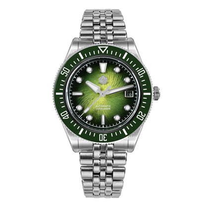 San Martin 37.5mm 40mm Enamel Spiral Vortex Dial Men Luxury Diver Watch Miyota 9015 Automatic Mechanical Waterproof 200m SN0148