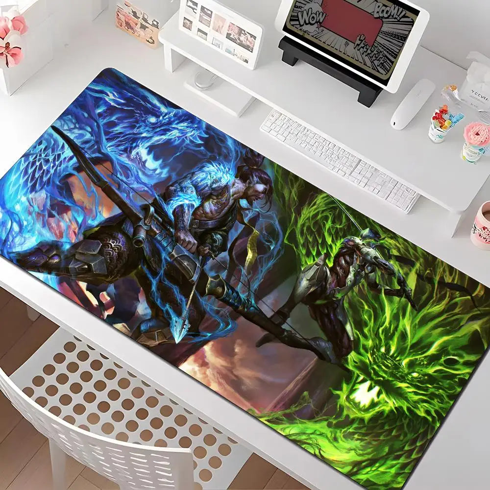 Alfombrilla de ratón Overwatch antideslizante de goma, varios tamaños, formato cuadrado grande para ordenador, oficina y gaming