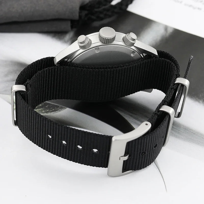 Orologio cronografo al quarzo Militado VK61 VK67, 39mm, cassa in acciaio inox 316L, 3 quadranti, impermeabile 100M, orologio militare multifunzione