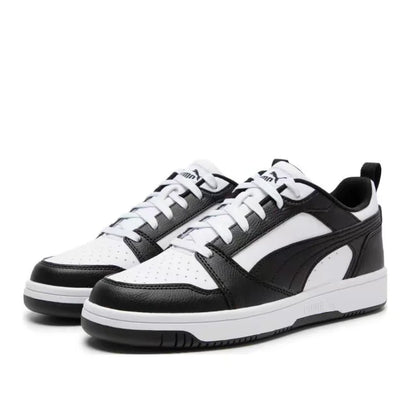 Puma Rebound V6 : baskets basses haut de gamme, élégantes, polyvalentes, amortissantes, légères, pour hommes et femmes – noir 392328-01