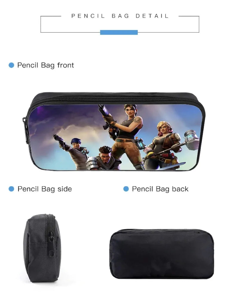 Mochila Fortnited de 3 piezas para niños Victory Game, 16 pulgadas, resistente al agua, mochila preescolar moderna, mochilas escolares para primaria