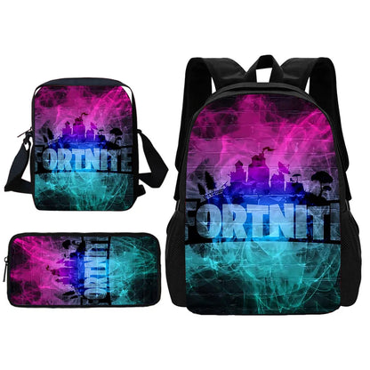 Popular Game FortniteS Child School Backpack With Shoulder Bag Pencil Bags School Bags for Boys Girls Best Gift
