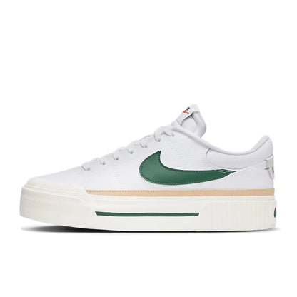 Nike Court Legacy Lift Height-Enhancing Sole Design Comfortable Anti-Slip Cushioning Durable Athletic Shoes  FZ2606-100