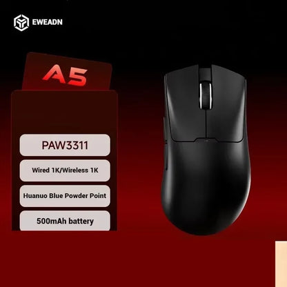 EWEADN A5 Pro Ultra Wireless Gaming Mouse, Lightweight Tri-Mode Mouse with PAW3395 Sensor, 26K DPI, Low Latency Rechargeable Gaming Mouse