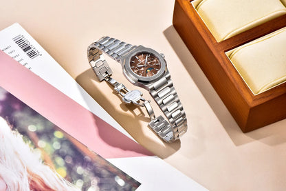 2025 New PAGANI DESIGN Women's Watch Automatic Date Luxury Quartz Watch Japan Epson VX3HA Watch Stainless Steel Waterproof Clock