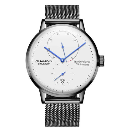 GUANQIN Mechanical Business Watch Men Luxury Brand Luminous Stainless Steel Strap Wrist Mens Automatic Watches Clock relogio BYR