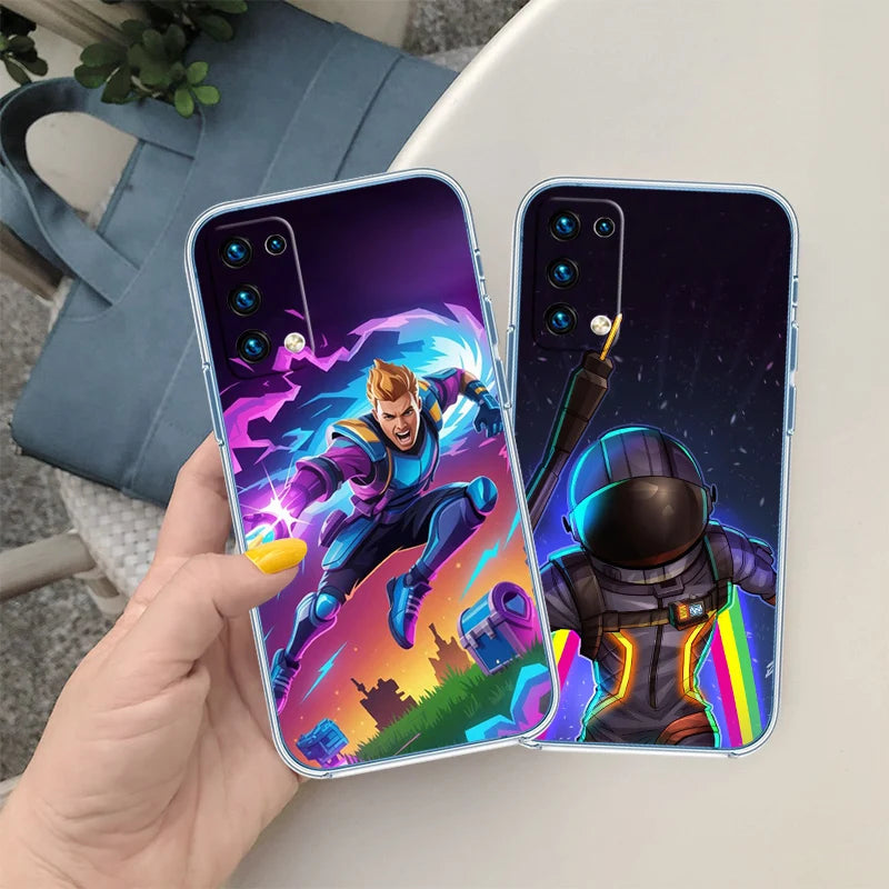 F-Fortnites-Poster transparente Handyhülle für Samsung Galaxy A04 A04S A14 A23 A34 A54 M23 M33 M52 M53