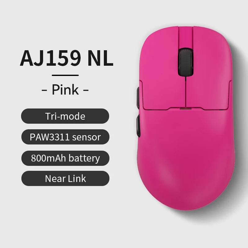 Ratón inalámbrico AJAZZ AJ159 NL 800mAh compatible con juegos y oficina PAW3395 1K Nearlink BT, ratón inalámbrico para portátil, regalo AJAZZ AJ1
