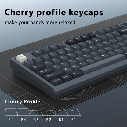 KBDiy 174 teclas/set teclas PBT GMK Apollo Double Shot minimalistas perfil ISO Cherry para teclado mecánico gaming, compatibles con MX