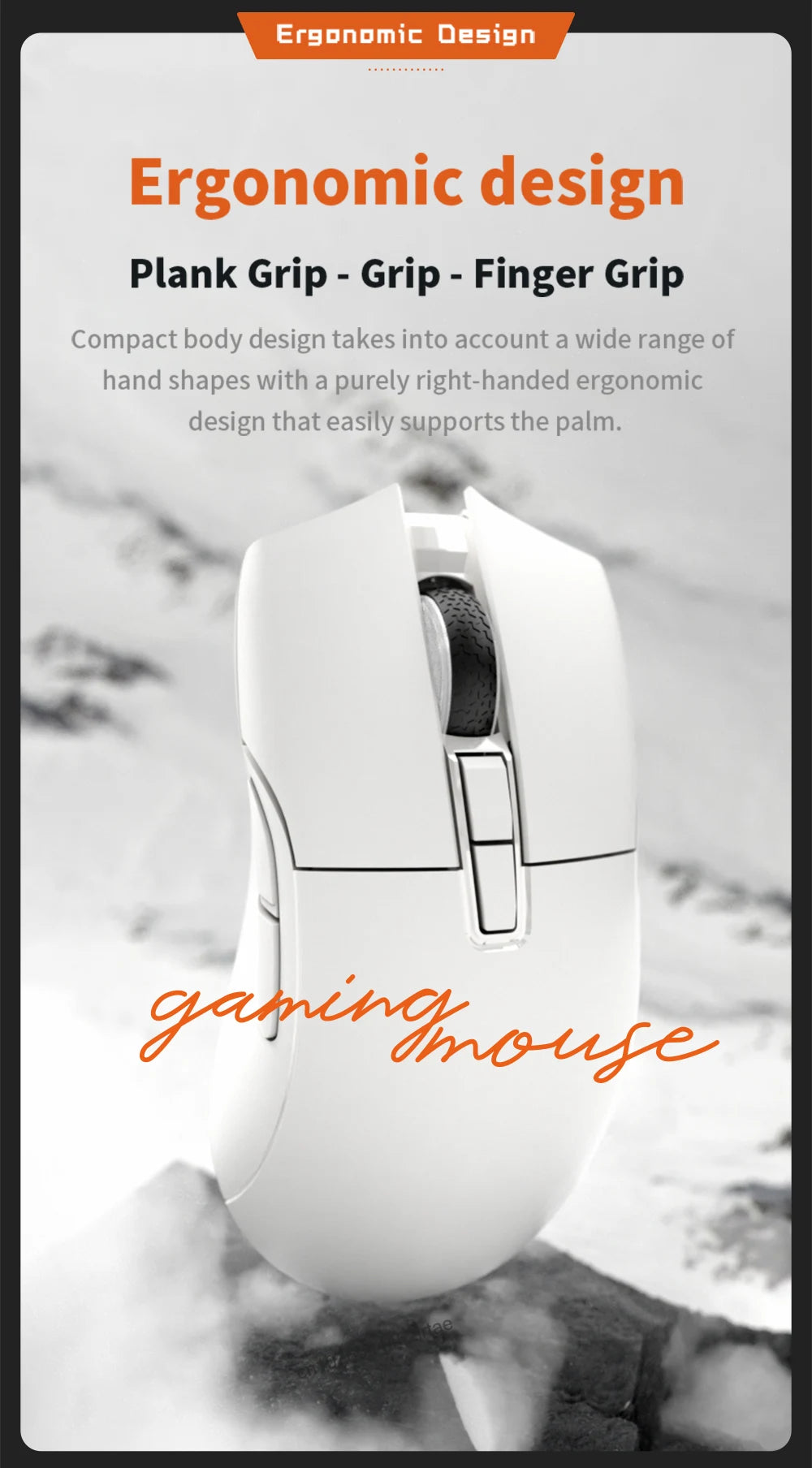 MOTOSPEED Darmoshark N3 Pro Wireless Gaming Mouse, Tri-Mode Bluetooth Gaming Mouse with PAW3395 Sensor, 8K Polling Rate, 26,000 DPI, Rechargeable Ergonomic Gaming Mouse
