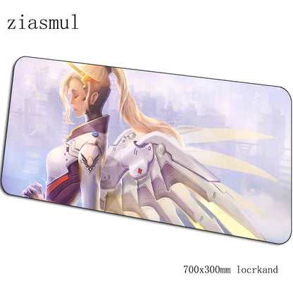 Alfombrilla de ratón Overwatch de dibujos animados para ordenador, 700x300x3mm, alfombrilla gaming grande Indie Pop para teclado, juegos de PC y escritorio gamer