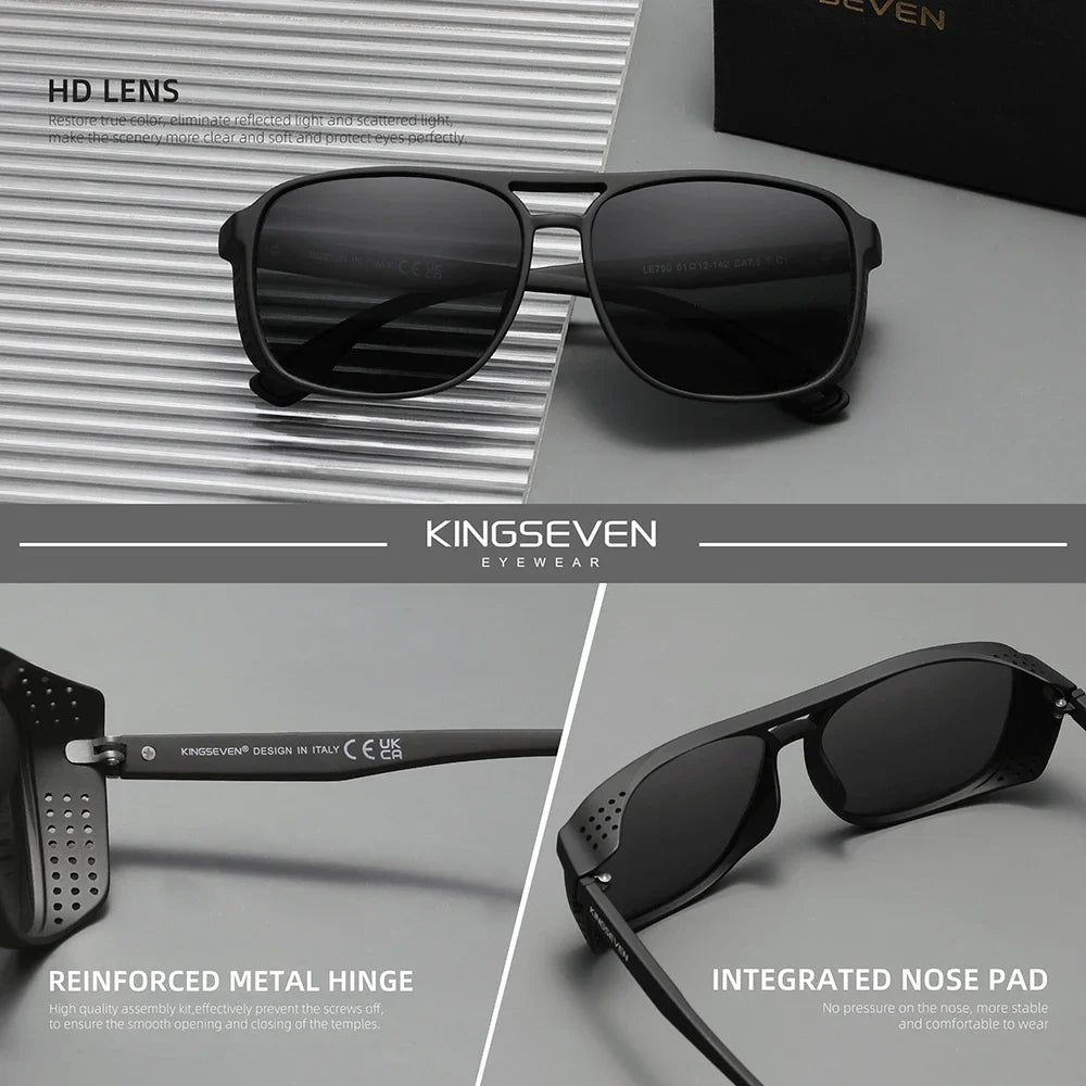 Lunettes de soleil polarisées de la marque KINGSEVEN, design classique, protection UV400, pour hommes et femmes, lunettes de sport et de plein air