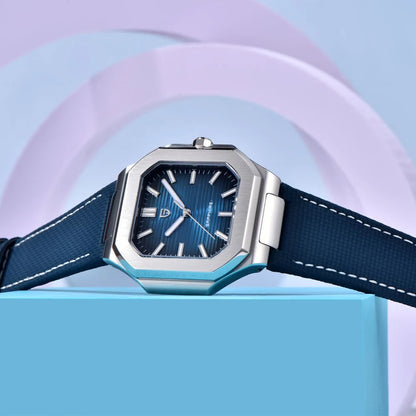 Reloj de lujo cuadrado de cuarzo PAGANI DESIGN 2026 para hombre, cristal de zafiro AR, movimiento japonés, luminoso, acero 316L completo