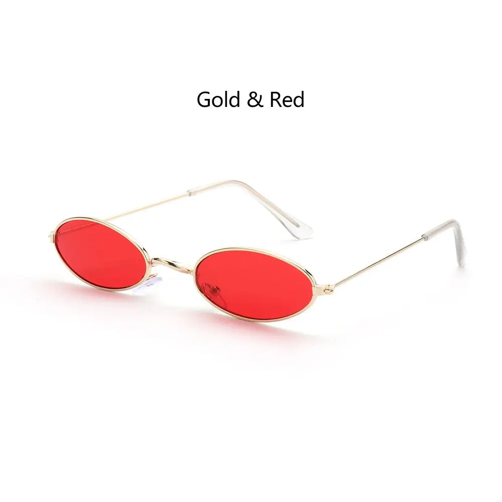 Lunettes de soleil ovales pour femmes, lunettes de conduite, monture ronde sexy, style rétro vintage, couleur or, petite taille, accessoires de cyclisme