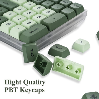 Juego de 125 teclas XDA PBT Matcha Green para teclado mecánico de 61/64/68/75/87/98/104/108 teclas compatible con Cherry/Gateron/Otemu/Kailh
