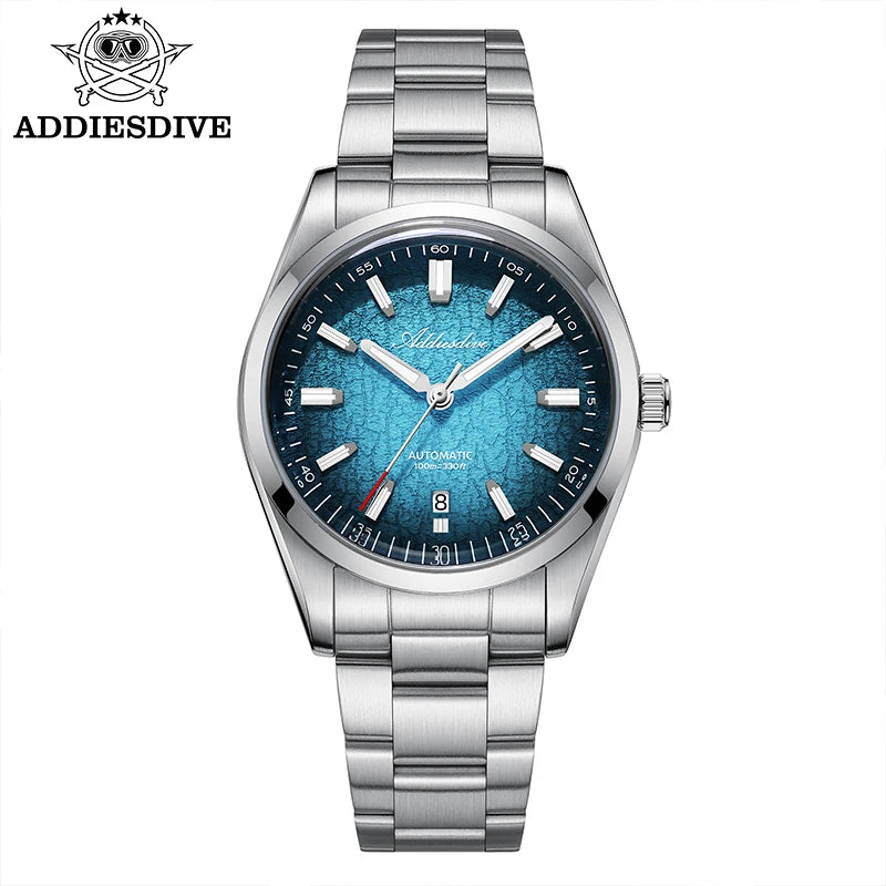 ADDIESDIVE 2026 New Luxury Personalized Watches 10BBar Bubble Mirror Glass Steel Analog Watches Super Luminous Mechanical Watch