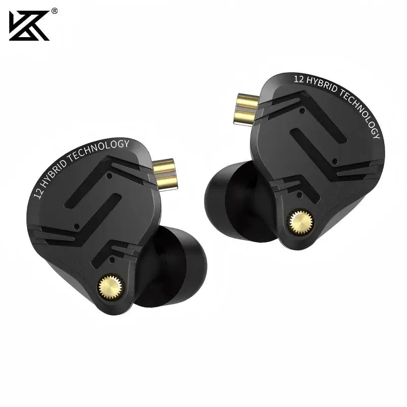 Auricolari IEM KZ ZS12 PRO X con tecnologia ibrida dinamica e armatura bilanciata, upgrade HiFi bassi, cuffie in-ear con cavo tuning