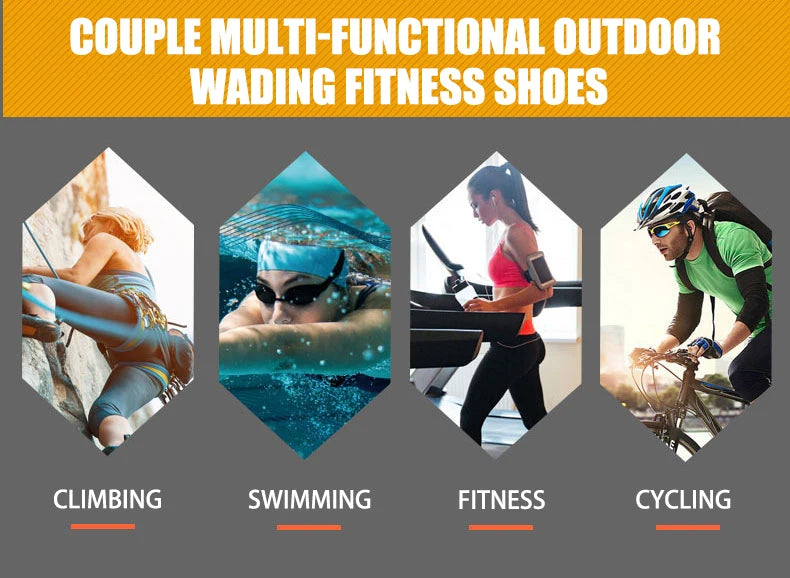 EOCENE men and women barefoot outdoor sports aqua shoes, quick-dry beach swimming fitness wading hiking cycling water sneakers