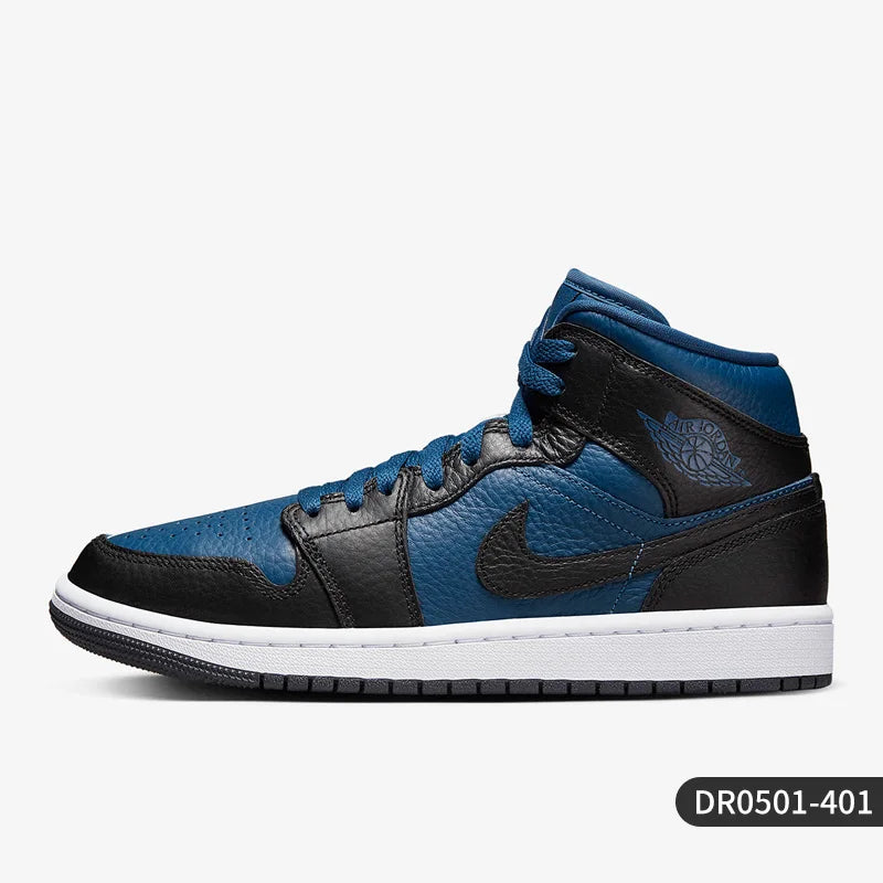 Nike genuine Jordan 1 Mid SE Women's Contrast Splicing Board Shoes DR0501-401