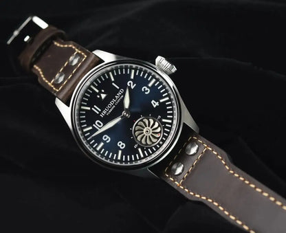 Reloj mecánico para hombre Hruodland 2025 nuevo, Seagull ST3620, piloto retro 43MM, luminiscencia Bgw-9, cristal de zafiro, turbina