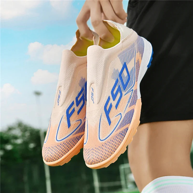Nouvelles chaussures de football pour hommes, crampons de football sur gazon, chaussures de football pour adultes, crampons de futsal, crampons de sport confortables, antidérapants, ultra-légers, pour entraînement en s