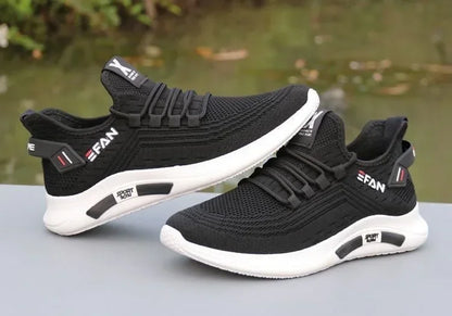 Chaussures d'été en maille respirante pour hommes, chaussures de papa, chaussures de sport et de loisirs pour hommes, chaussures blanches tissées antidérapantes et Anti-odeur pour hommes