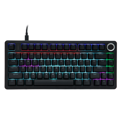 EPOMAKER x AULA F75 Teclado mecánico con cable 75% ANSI US Layout, montaje gasket, hot-swap, para Mac/WIN/Android, con perilla