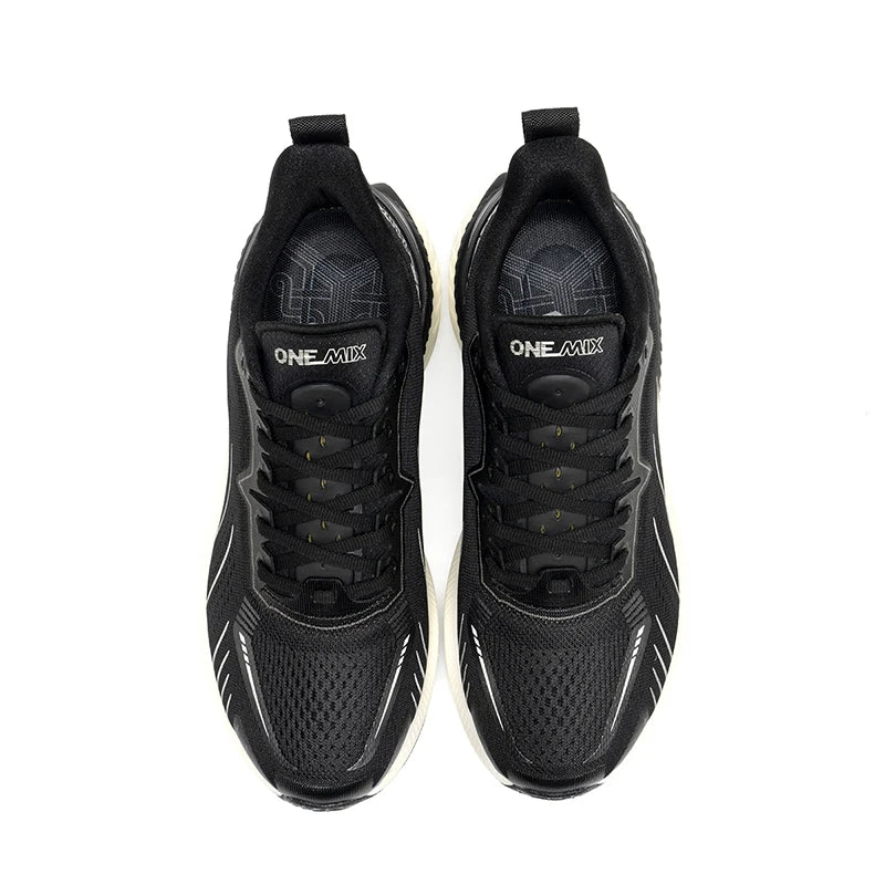 ONEMIX New Cushioning Running Shoes For Men Suitable for Heavy Runners Lace-Up Sports Women Non-slip Outdoor Athletic Male Sneakers