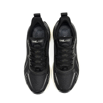 ONEMIX New Cushioning Running Shoes For Men Suitable for Heavy Runners Lace-Up Sports Women Non-slip Outdoor Athletic Male Sneakers