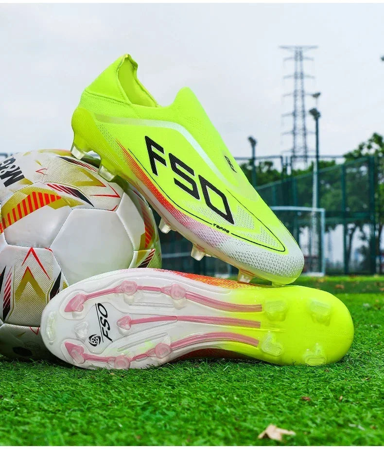 New Men Soccer Shoes Match Football Boots Non-Slip Boys High-quality Outdoor Sneakers Grass Cleats Hot-selling High-top Light