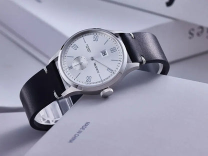 Milifortic 38MM Minimalist Jumping Hour Auto Watch Man R088 Sapphire Crystal 10ATM Vintage Stainless Steel Mechanical Watches
