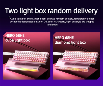 Tastiera AULA HERO 68HE con switch magnetici RGB, tastiera meccanica gaming Rapid Trigger, polling rate 8K, cablata, eSport personalizzata