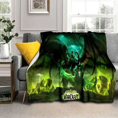 WOW Game World of Warcraft Gamer HD Blanket,Soft Throw Blanket for Home Bedroom Bed Sofa Picnic Travel Office Cover Blanket Kids
