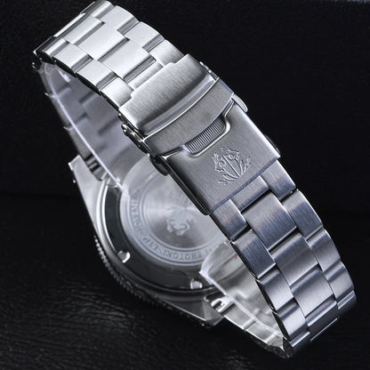 Tactical Frog V2 Solar Chronograph Men's Watch Sapphire Crystal Mirror Ceramic Bezel VS75A Eco-Drive Quartz 20Bar Waterproof Watch