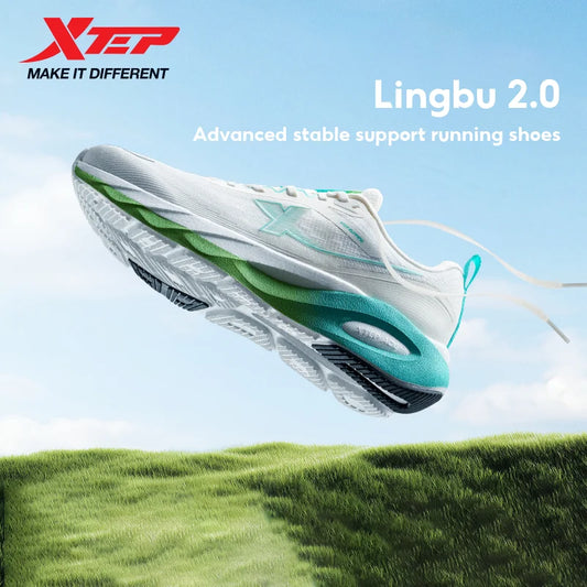 Xtep Lingbu 2.0 Running Shoes Male 2025 Spring ACE Support Feather Foam Sports Shoes  Stability Advanced Sneakers 875119110001