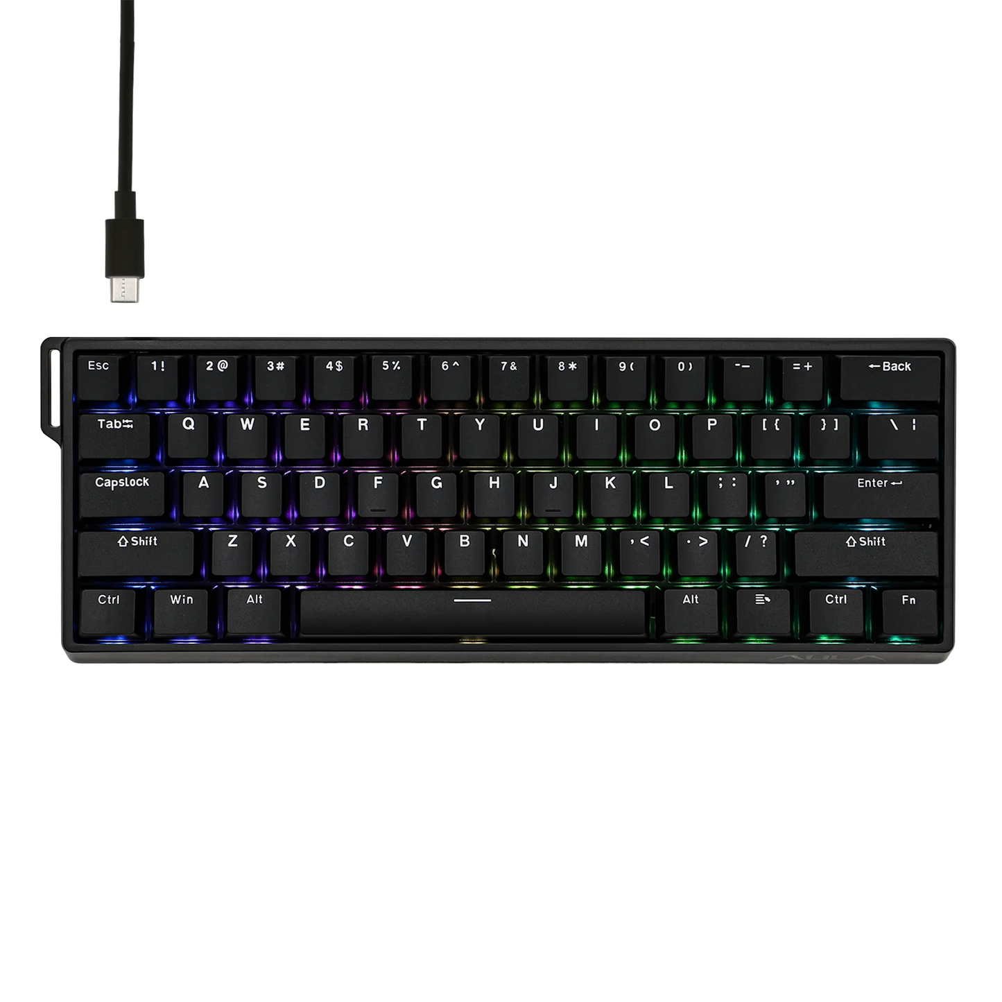 Teclado mecánico con cable AULA WIN60 HE/WIN60 HE MAX 60% con estructura tray-mount hot-swap e interruptores magnéticos Hall Effect