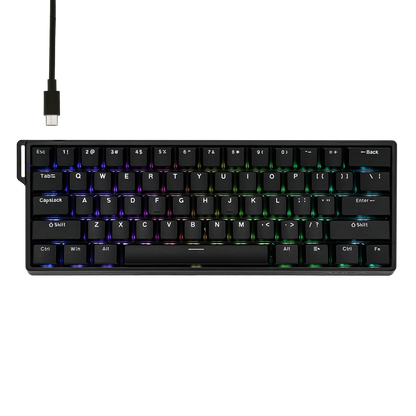 Teclado mecánico con cable AULA WIN60 HE/WIN60 HE MAX 60% con estructura tray-mount hot-swap e interruptores magnéticos Hall Effect