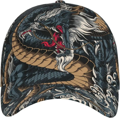 Casquette Snapback Dragon - Casquettes de baseball pour hommes - Casquette de soleil pour hommes - Casquette Trucker ajustable et tendance pour femmes et hommes