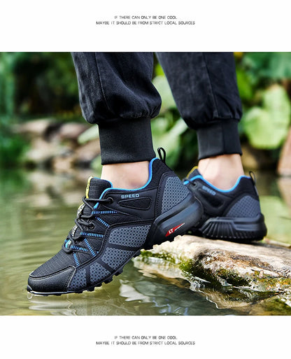 Men's Hiking Shoes All-terrain Outdoor Sports Shoes Breathable Mesh Non-slip Wear-resistant Hiking Shoes Outdoor Cycling Shoes